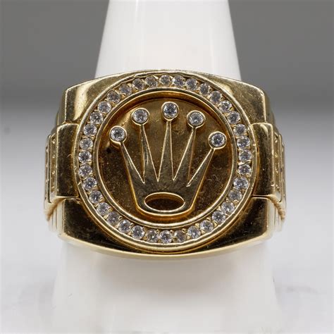 rolex ring gold plated